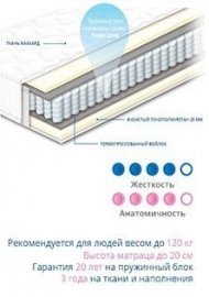 Матрац пружинний Чемпіон Lux 140х185х20 см Матрац пружинний Чемпіон Lux 140х185х20 см